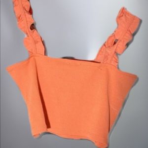 ZARA Women’s Ruffle Sleeve Tank Crop Top!